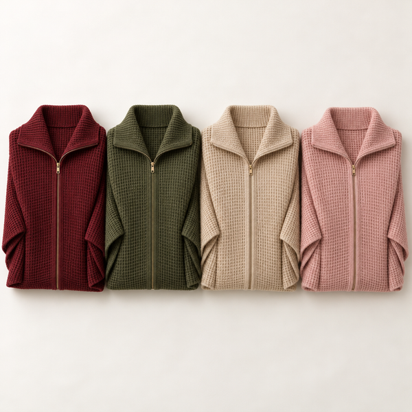 Alle vier Farben des RuheMantel Wärmeponchos